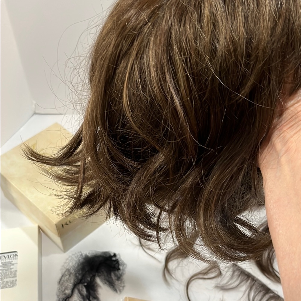 NWT NEW YORK Revlon Wig Brown Layered Bob Wig with Bangs Color 10R Brunette Hair - Picture 10 of 17